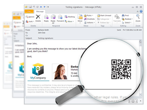 WeChat QR code email signature